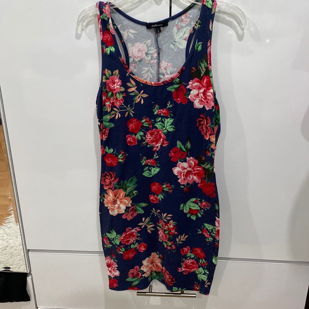 Blue floral BodyCon midi dress